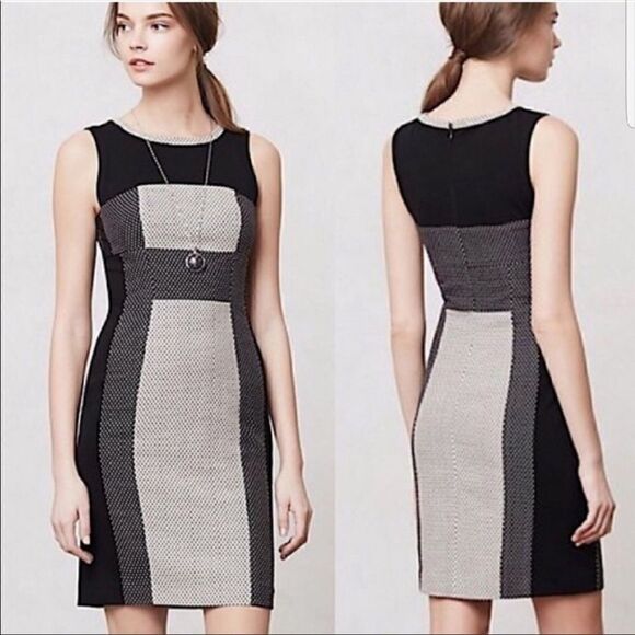 Anthropologie Yoana Baraschi Color Block Polka Dot Dress 2 - Picture 1 of 5